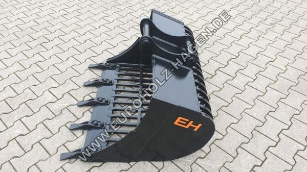 Sieblöffel Volvo S40 1000 mm 100 cm eh Euroholz VErachtert Baggerschaufel Siebschaufel Gitterlöffel Sortierlöffel Baggerlöffel skeleton bucket benna vagliatrice godet gribleur cuchara gribadora просеивающий ковш cuchara de cribado Sorting buckets Sorterskovler Seulakauhat Godets de tri Vagliante Puinbak Sorteringsskuffer Gallerskopor