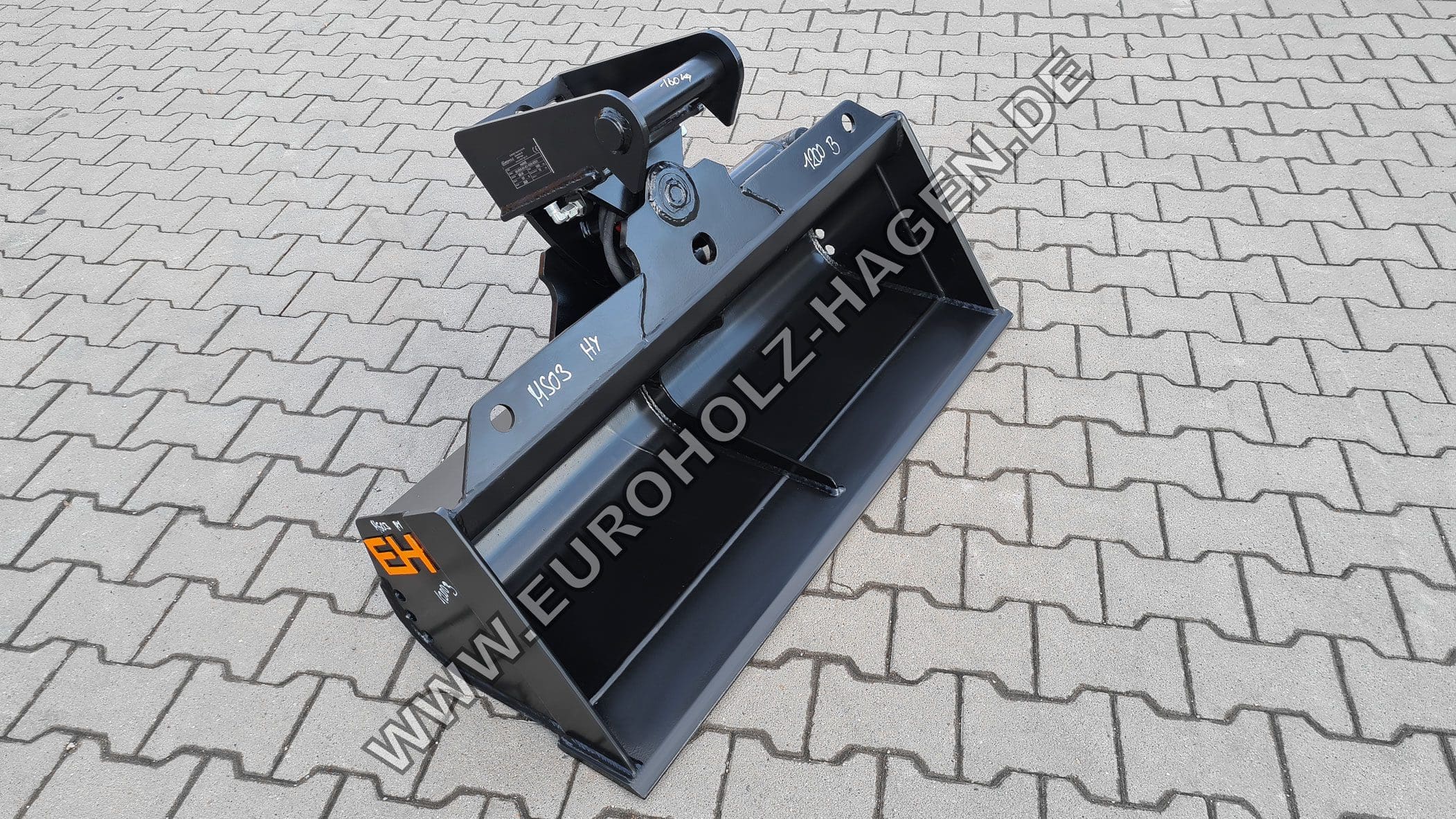 Hydraulischer Grabenräumlöffel mit Lasthalteventil passend für Lehnhoff MS03 1200 mm B