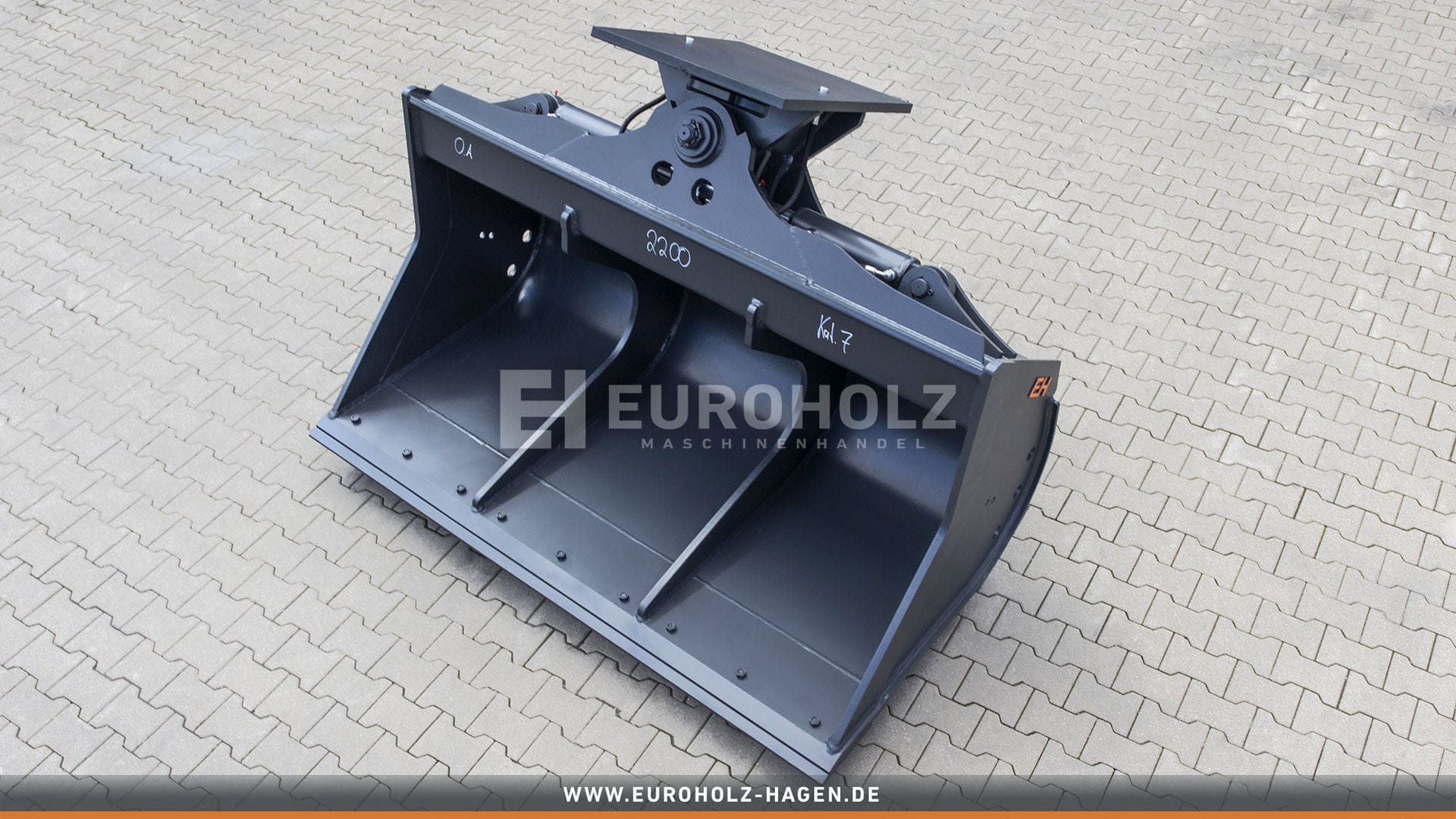 Hydraulic ditch cleaning bucket without adapter / 2200 mm / cat. 7G / with bolt-on cutting edge