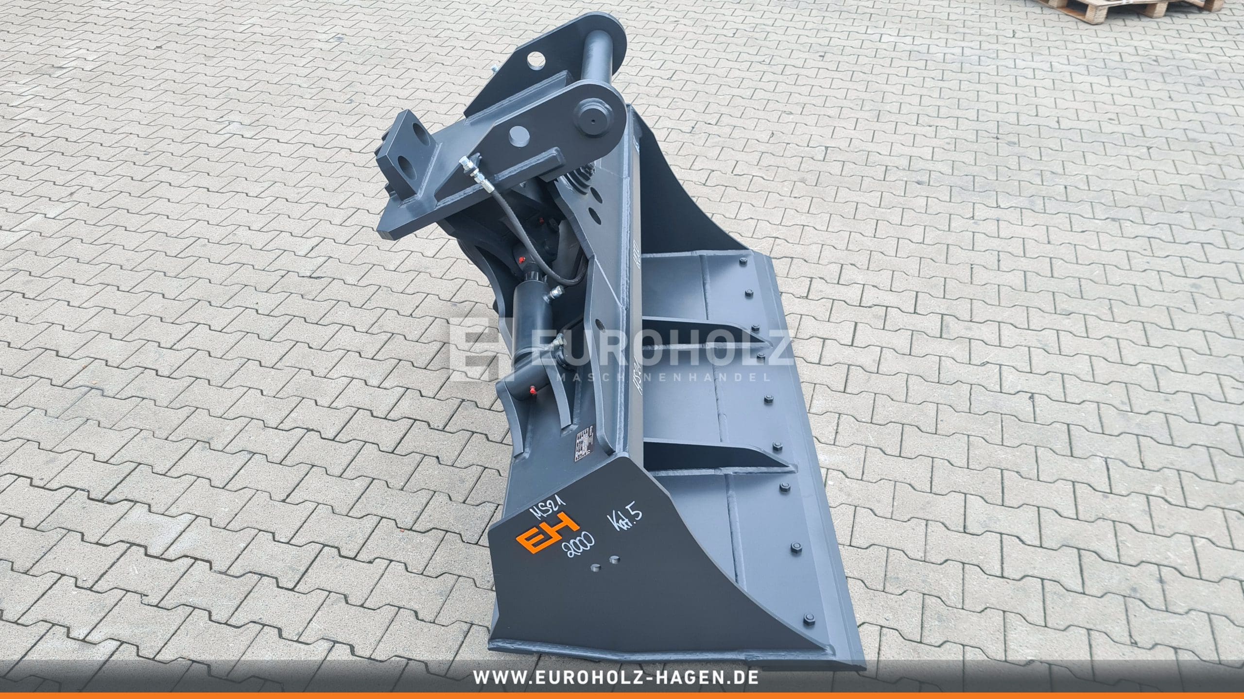 Hydraulischer Grabenräumlöffel passend für Lehnhoff MS21 / 2000 mm / Kat. 5G / mit Unterschraub-Wendemesser