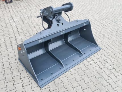 Hydraulischer Grabenräumlöffel passend für Lehnhoff MS21 / 2000 mm / Kat. 5G / mit Unterschraub-Wendemesser