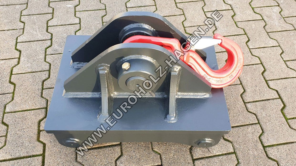 Adapter plate with rotating load hook suitable for Volvo S60