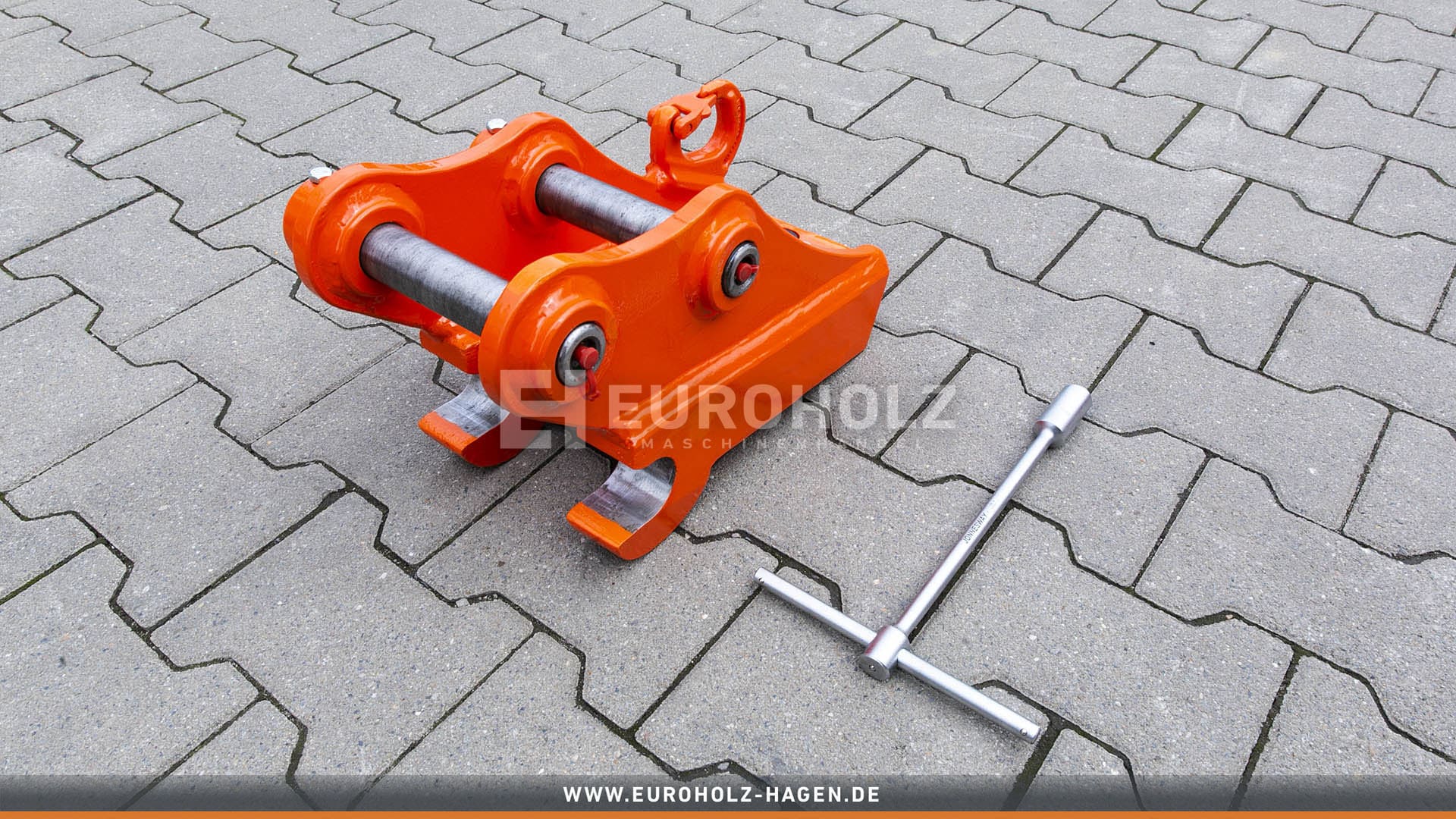 Mechanical quick coupler suitable for Lehnhoff MS03 / ∅35/110/137 / with loading hook / cat. 2K