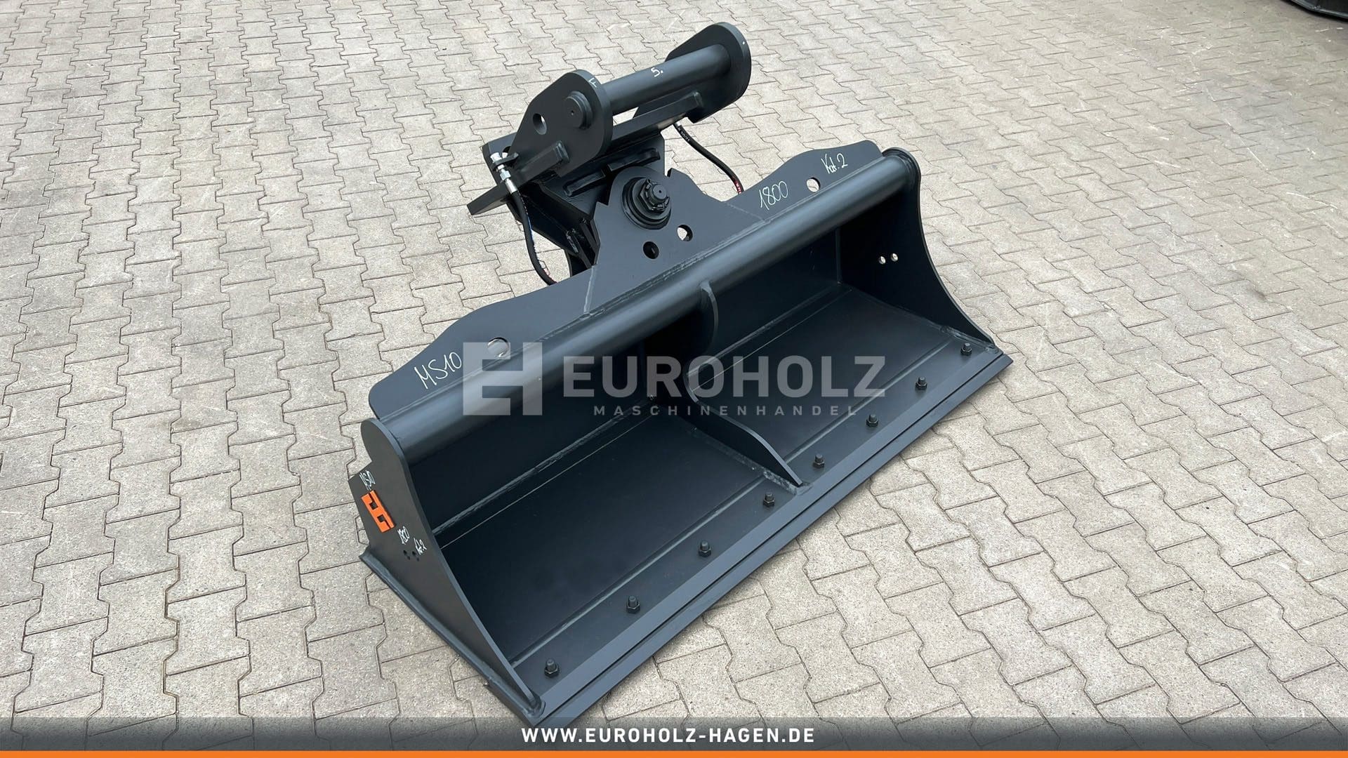 Hydraulic ditch cleaning bucket suitable for Lehnhoff MS10 / 1800 mm / cat. 2G / with bolt-on cutting edge