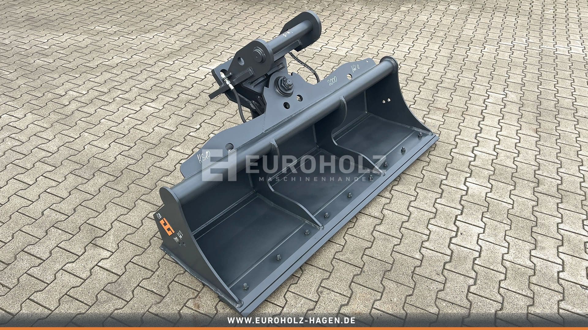 Hydraulic ditch cleaning bucket suitable for Lehnhoff MS10 / 2000 mm / cat. 2G / with bolt-on cutting edge